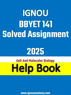 IGNOU BBYET 141 Solved Assignment 2025